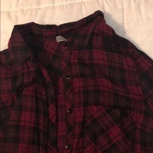 Size M, red and black flannel